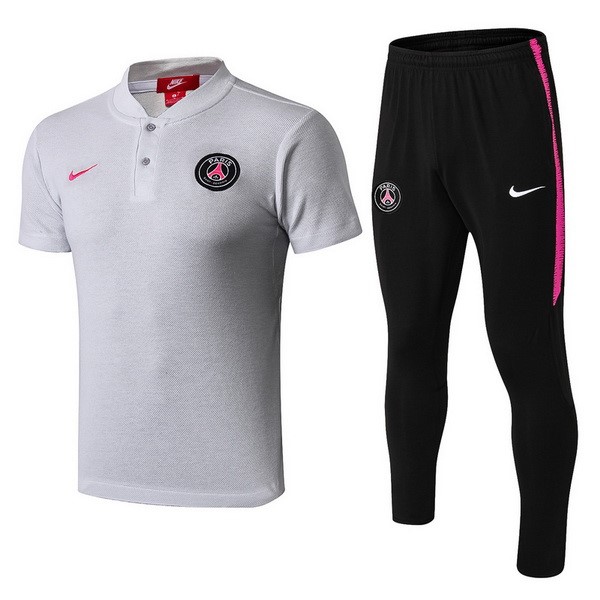 Polo Conjunto Completo Paris Saint Germain 2018-2019 Negro Rosa